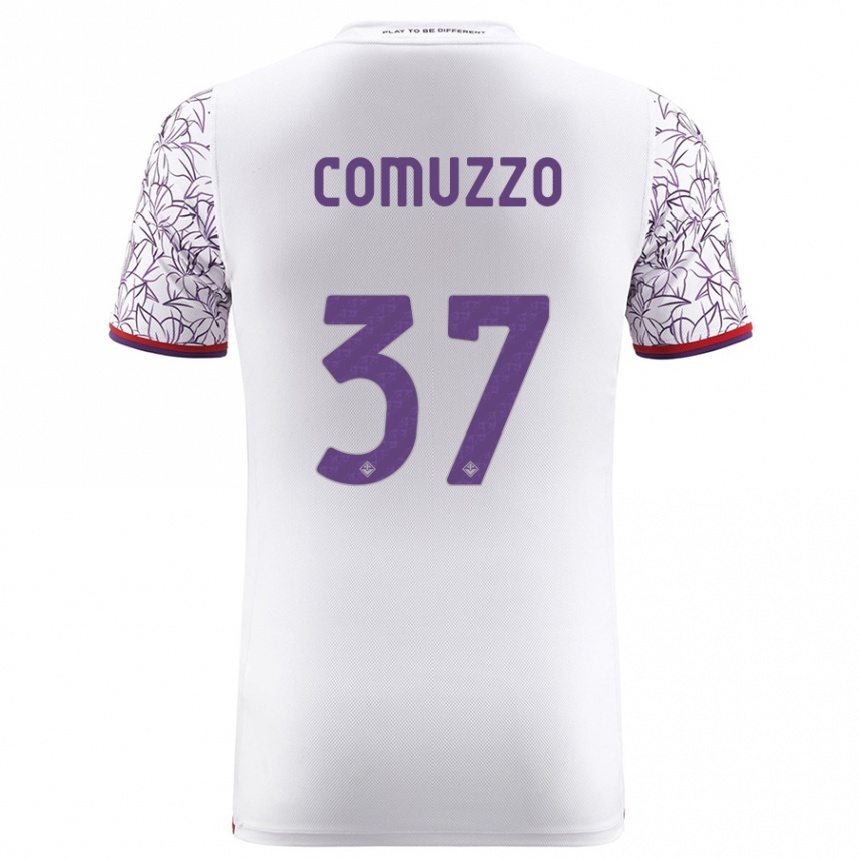 Hombre Fútbol Camiseta Pietro Comuzzo #37 Blanco 2ª Equipación 2023/24 México