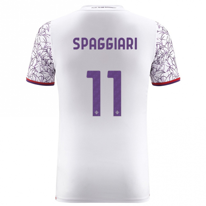 Hombre Fútbol Camiseta Riccardo Spaggiari #11 Blanco 2ª Equipación 2023/24 México