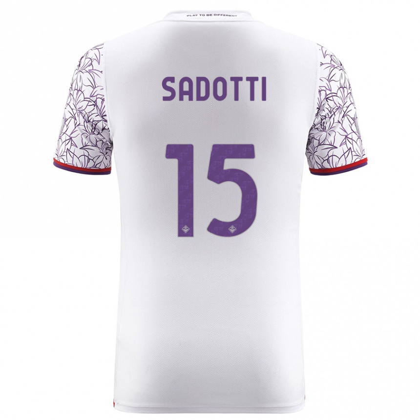 Hombre Fútbol Camiseta Edoardo Sadotti #15 Blanco 2ª Equipación 2023/24 México