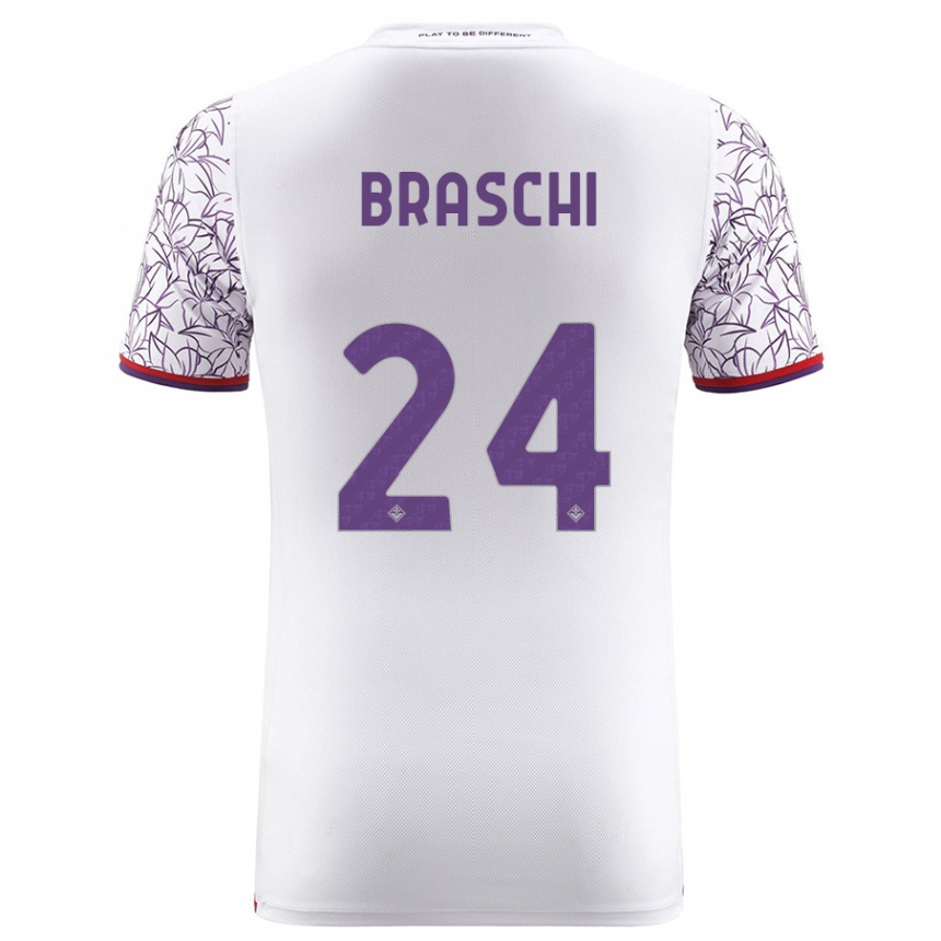 Hombre Fútbol Camiseta Riccardo Braschi #24 Blanco 2ª Equipación 2023/24 México