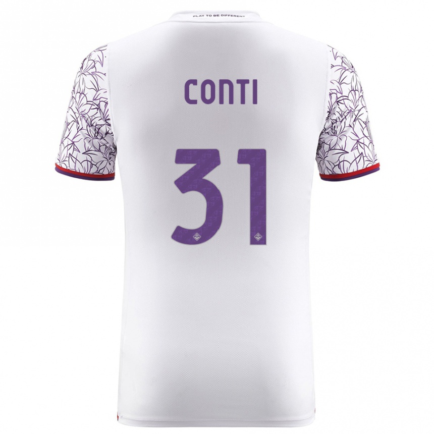 Hombre Fútbol Camiseta Gabriele Conti #31 Blanco 2ª Equipación 2023/24 México