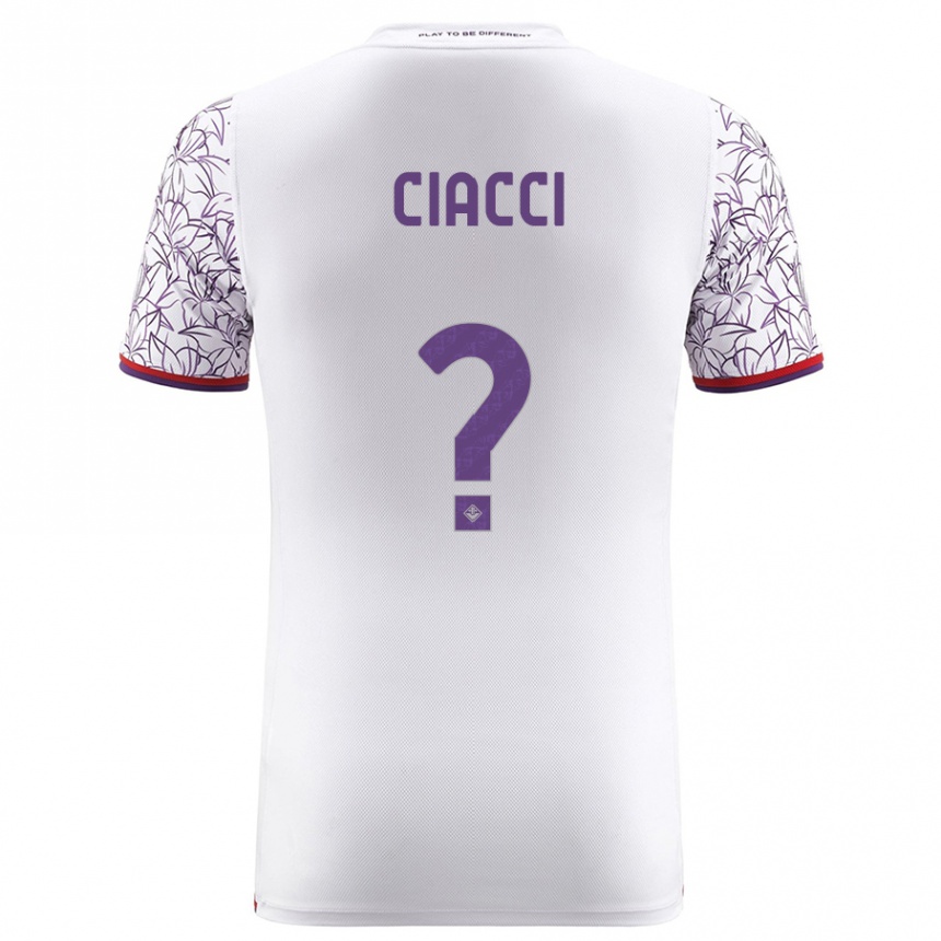 Hombre Fútbol Camiseta Niccolò Ciacci #0 Blanco 2ª Equipación 2023/24 México