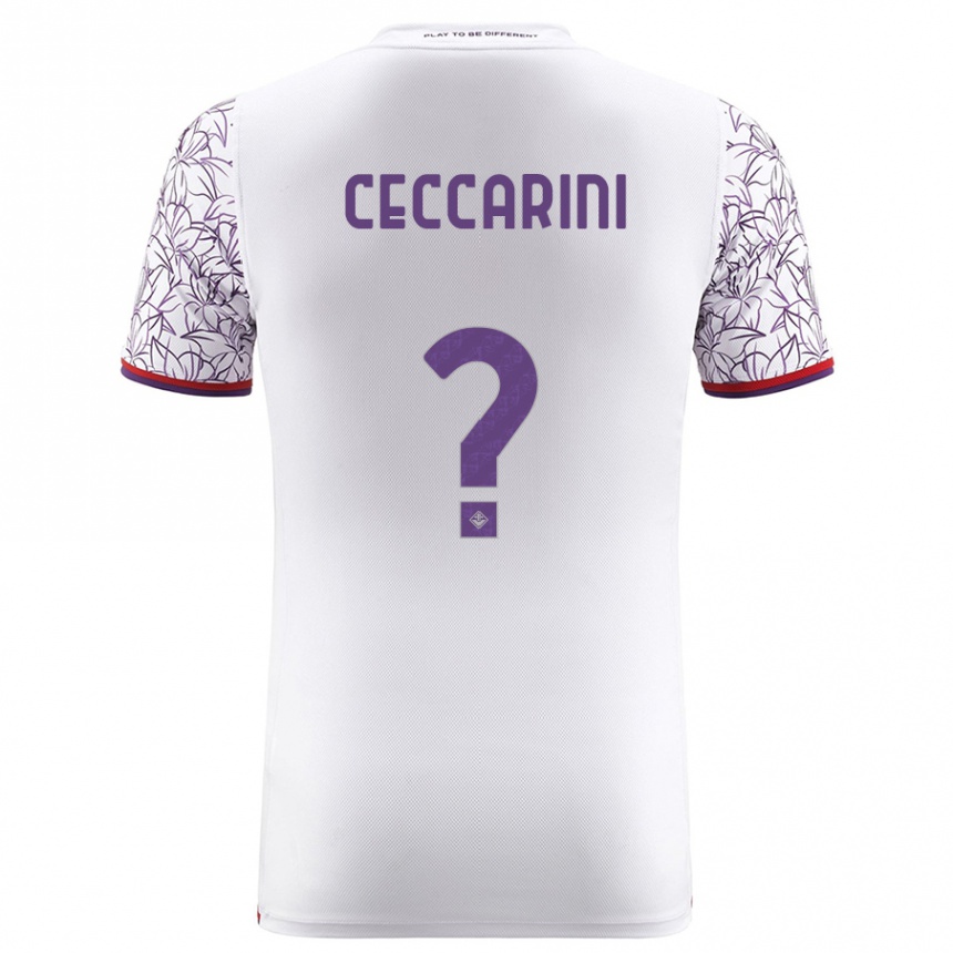 Hombre Fútbol Camiseta Mattia Ceccarini #0 Blanco 2ª Equipación 2023/24 México