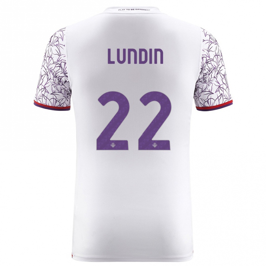 Hombre Fútbol Camiseta Karin Lundin #22 Blanco 2ª Equipación 2023/24 México