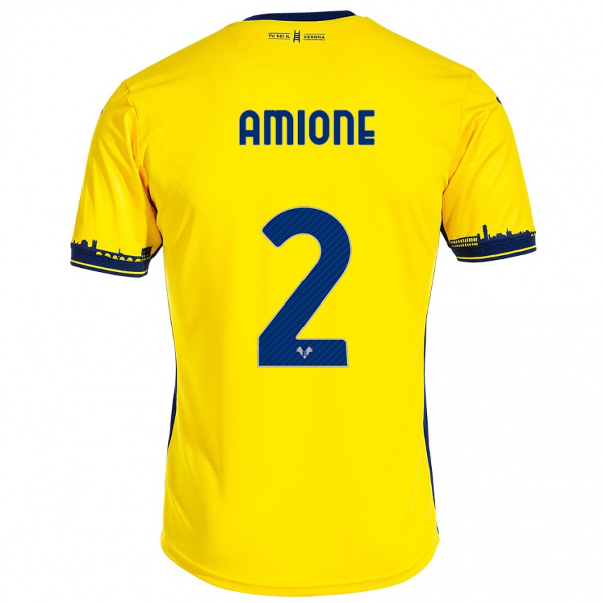 Hombre Fútbol Camiseta Bruno Amione #2 Amarillo 2ª Equipación 2023/24 México