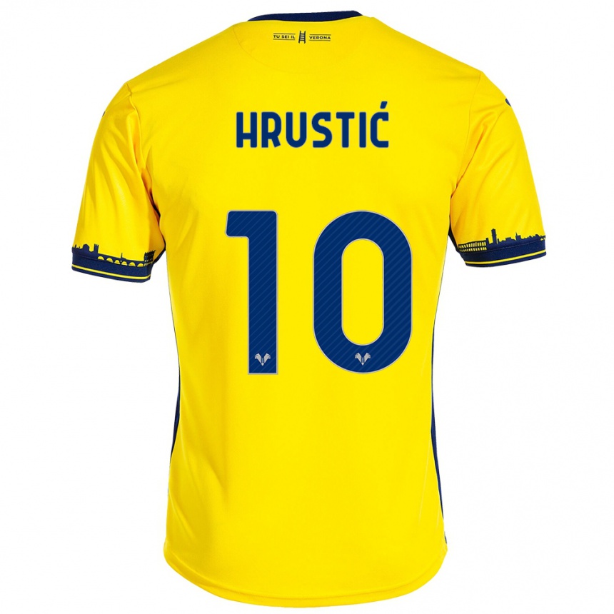 Hombre Fútbol Camiseta Ajdin Hrustić #10 Amarillo 2ª Equipación 2023/24 México