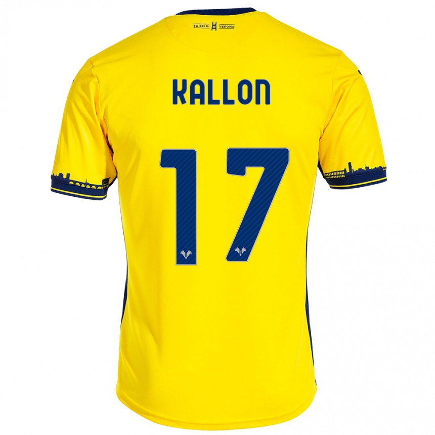 Hombre Fútbol Camiseta Yayah Kallon #17 Amarillo 2ª Equipación 2023/24 México