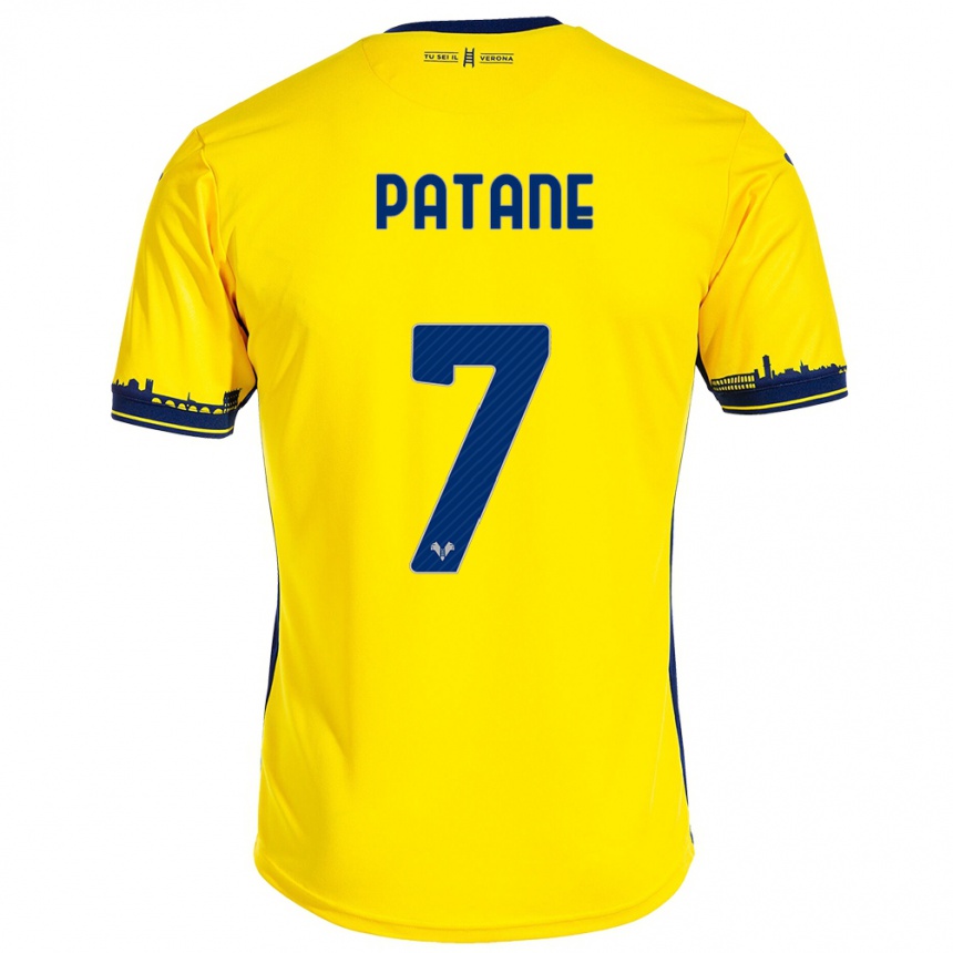 Hombre Fútbol Camiseta Nicola Patanè #7 Amarillo 2ª Equipación 2023/24 México