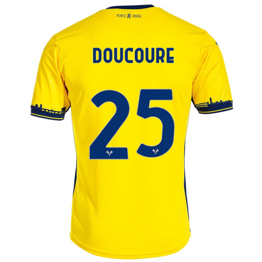 Hombre Fútbol Camiseta Mamedi Doucouré #25 Amarillo 2ª Equipación 2023/24 México