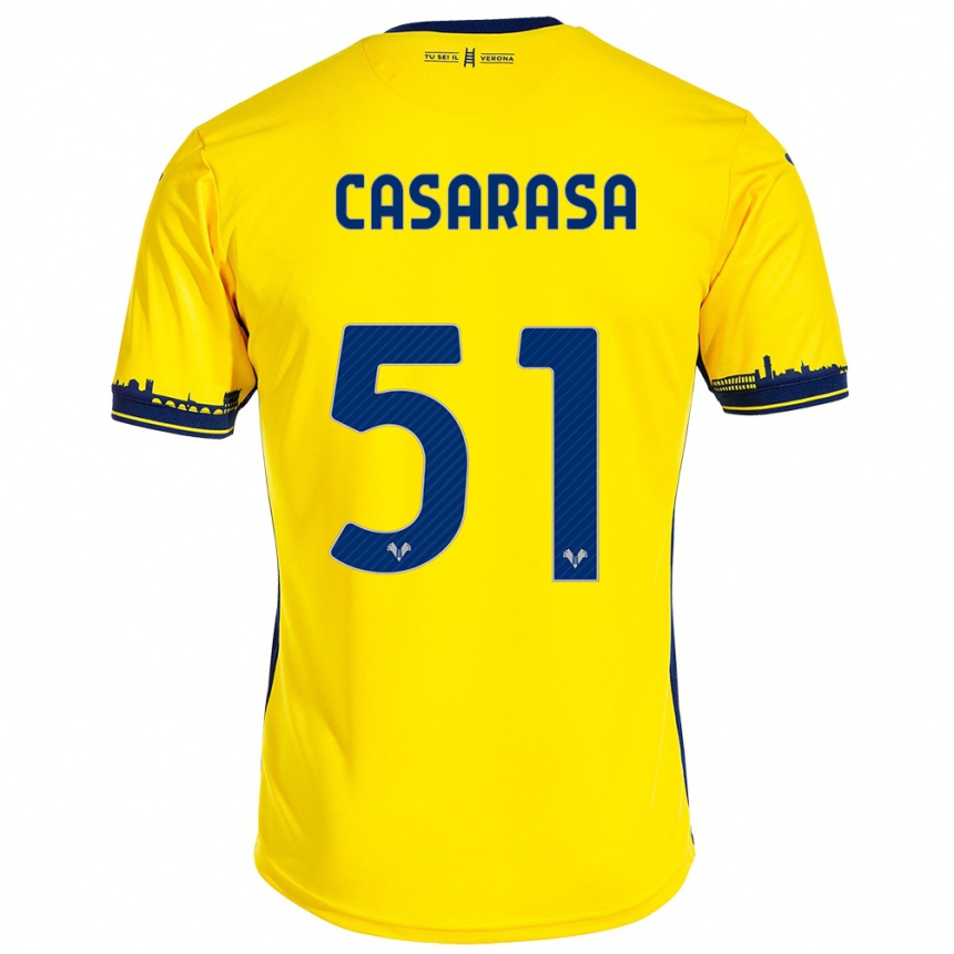 Hombre Fútbol Camiseta Asia Casarasa #51 Amarillo 2ª Equipación 2023/24 México