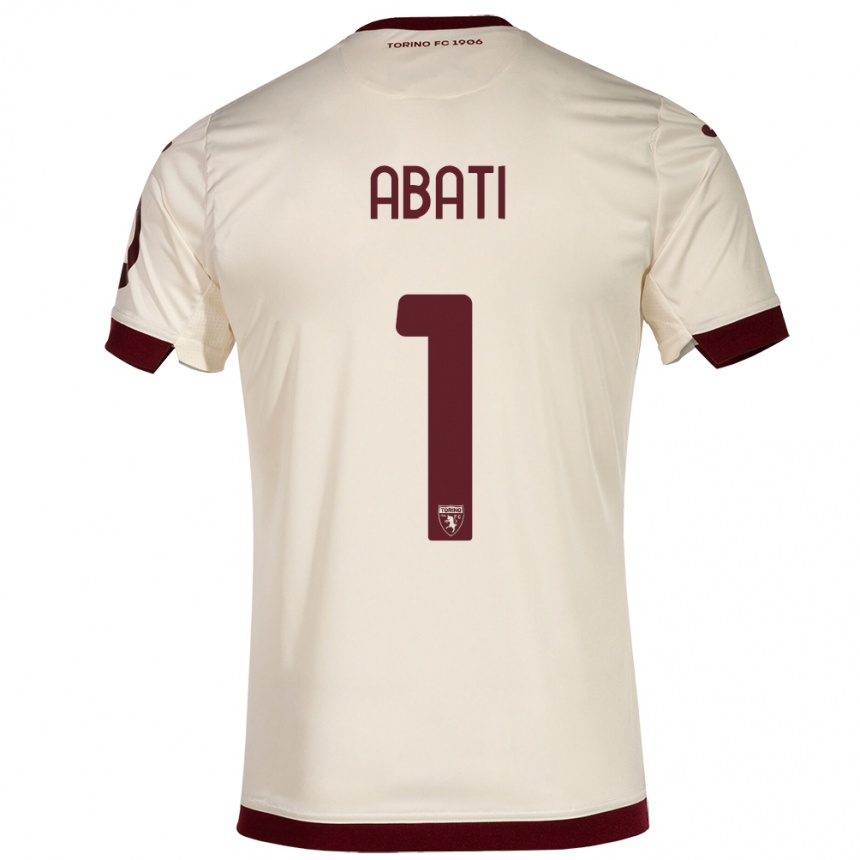 Hombre Fútbol Camiseta Lorenzo Abati #1 Champán 2ª Equipación 2023/24 México