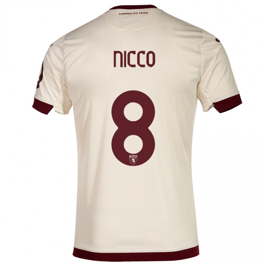 Hombre Fútbol Camiseta Giada Nicco #8 Champán 2ª Equipación 2023/24 México