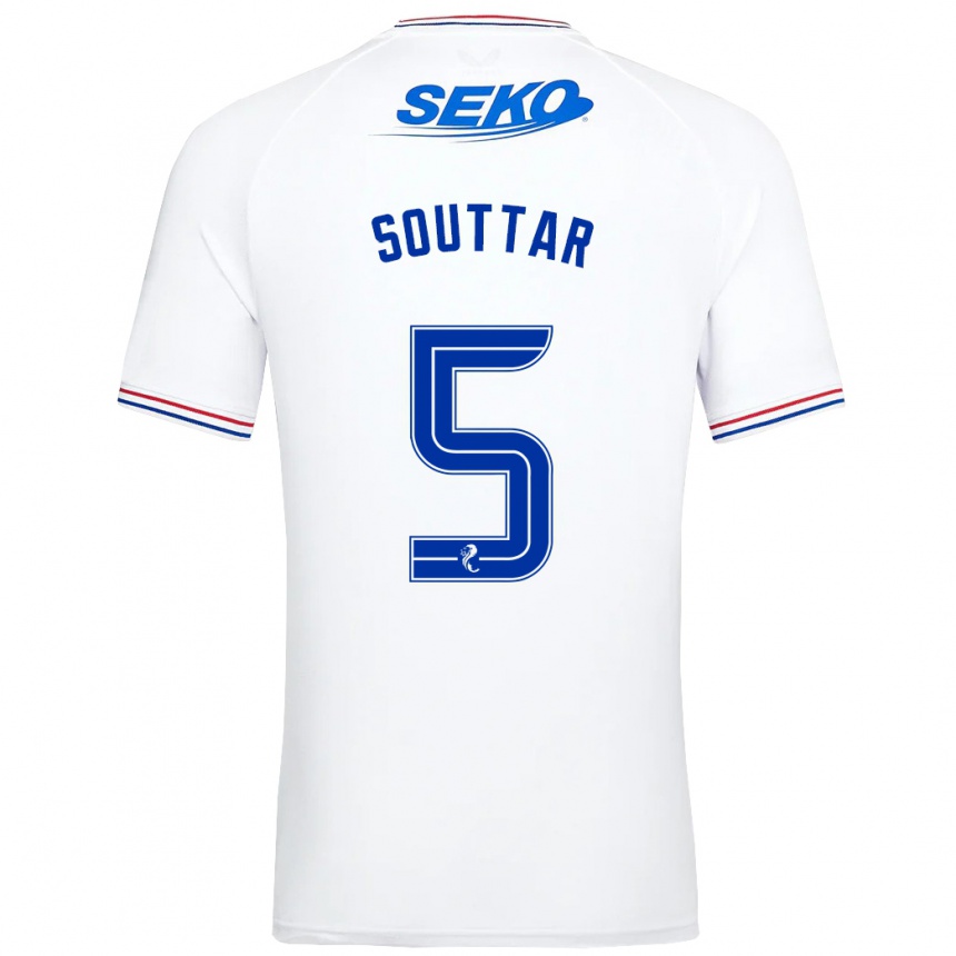 Hombre Fútbol Camiseta John Souttar #5 Blanco 2ª Equipación 2023/24 México