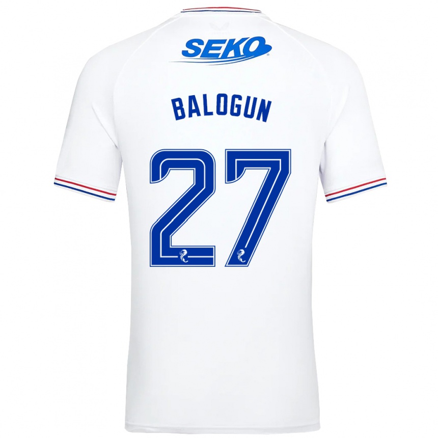 Hombre Fútbol Camiseta Leon Balogun #27 Blanco 2ª Equipación 2023/24 México