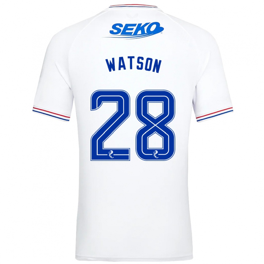 Hombre Fútbol Camiseta Emma Watson #28 Blanco 2ª Equipación 2023/24 México