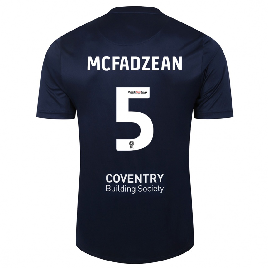 Hombre Fútbol Camiseta Kyle Mcfadzean #5 Rojo Azul Marino 2ª Equipación 2023/24 México