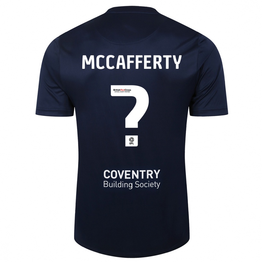 Hombre Fútbol Camiseta Lewys Mccafferty #0 Rojo Azul Marino 2ª Equipación 2023/24 México