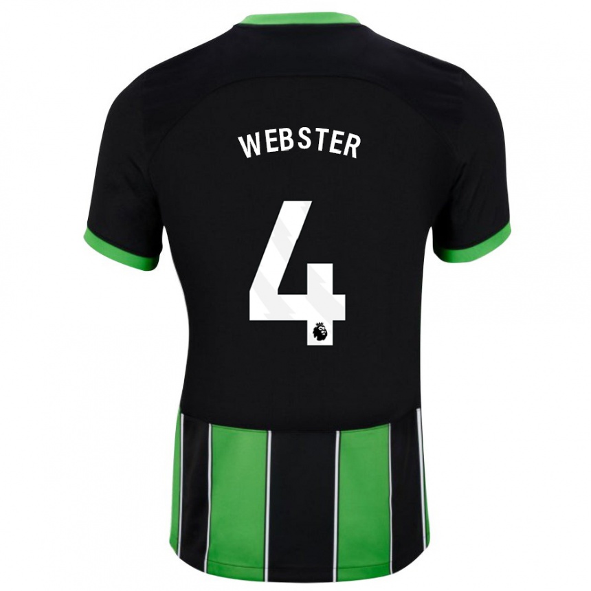 Hombre Fútbol Camiseta Adam Webster #4 Verde Negro 2ª Equipación 2023/24 México