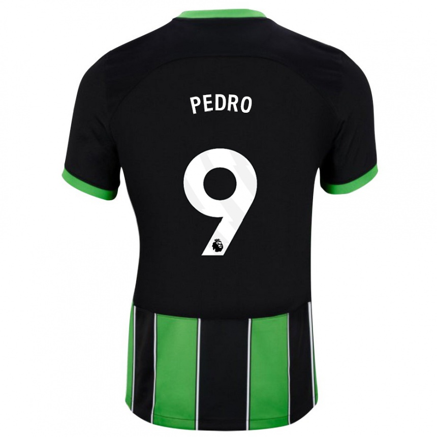 Hombre Fútbol Camiseta João Pedro #9 Verde Negro 2ª Equipación 2023/24 México