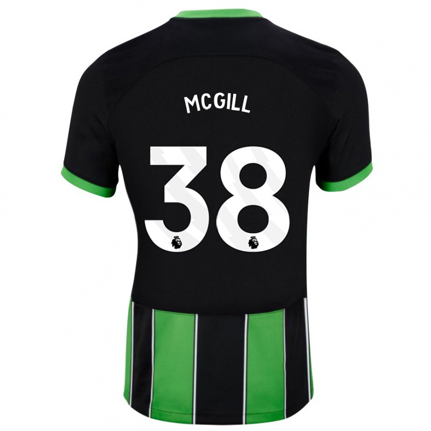 Hombre Fútbol Camiseta Tom Mcgill #38 Verde Negro 2ª Equipación 2023/24 México