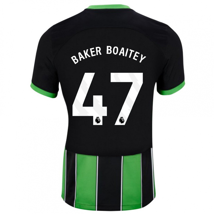 Hombre Fútbol Camiseta Benicio Baker-Boaitey #47 Verde Negro 2ª Equipación 2023/24 México