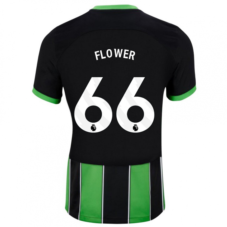 Hombre Fútbol Camiseta Louis Flower #66 Verde Negro 2ª Equipación 2023/24 México