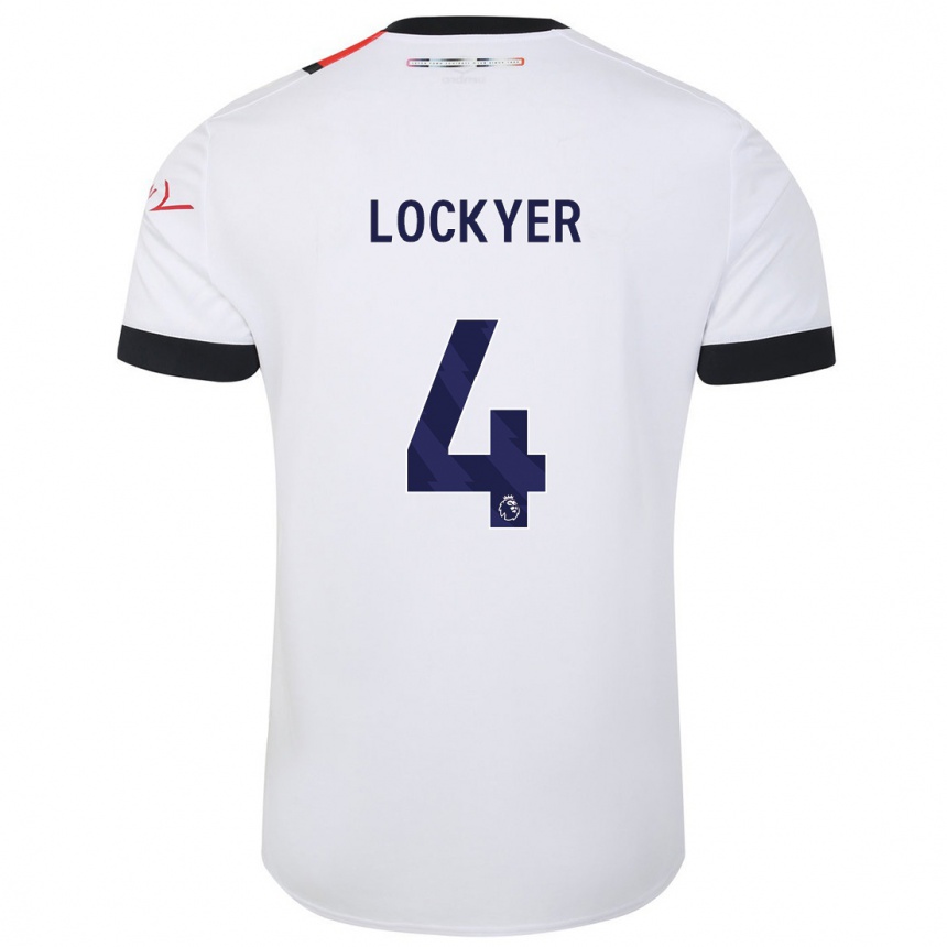 Hombre Fútbol Camiseta Tom Lockyer #4 Blanco 2ª Equipación 2023/24 México