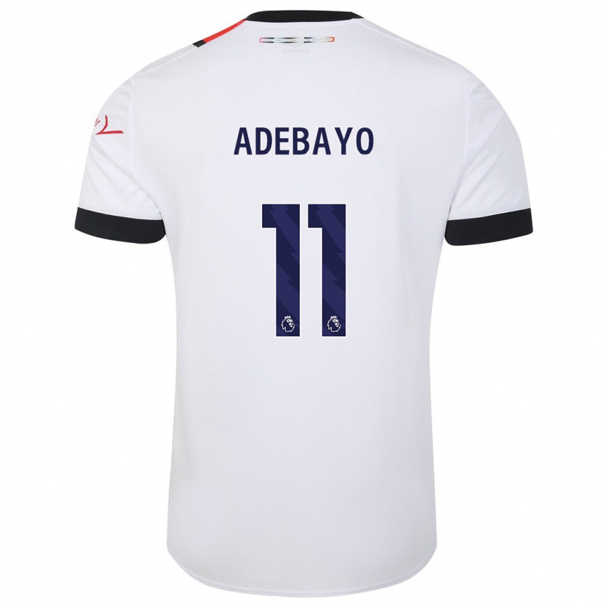 Hombre Fútbol Camiseta Elijah Adebayo #11 Blanco 2ª Equipación 2023/24 México