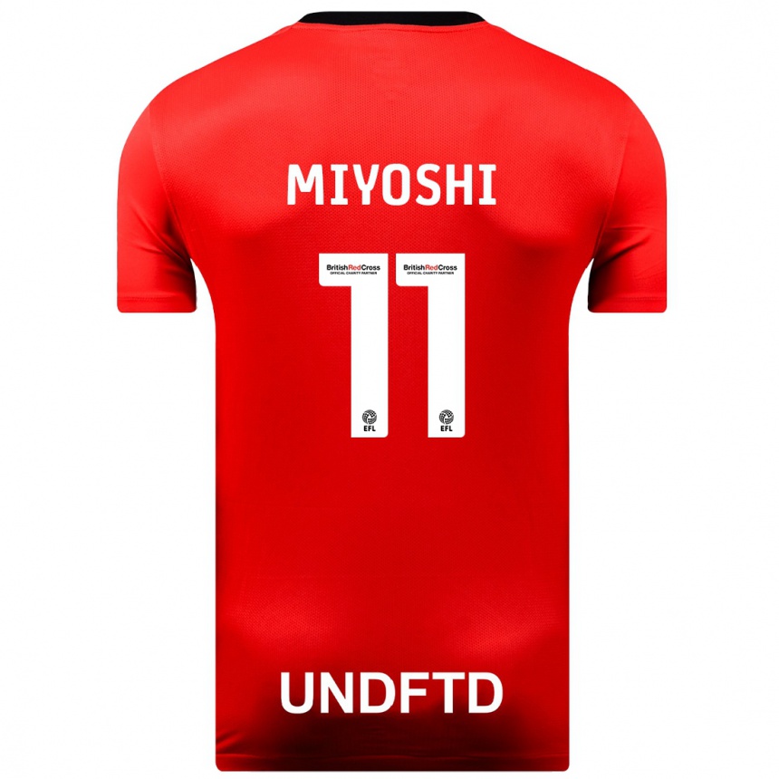 Hombre Fútbol Camiseta Koji Miyoshi #11 Rojo 2ª Equipación 2023/24 México