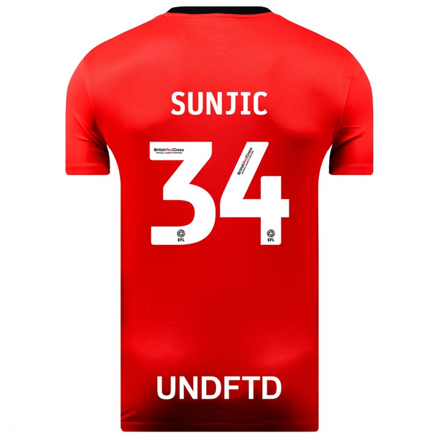 Hombre Fútbol Camiseta Ivan Sunjic #34 Rojo 2ª Equipación 2023/24 México