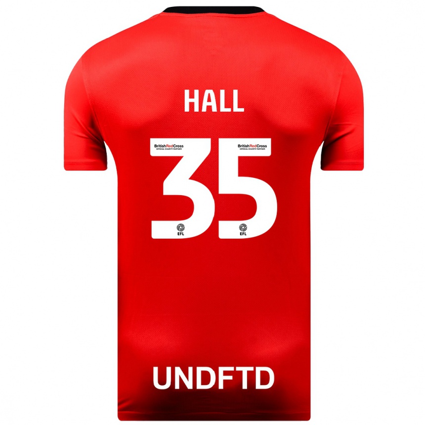 Hombre Fútbol Camiseta George Hall #35 Rojo 2ª Equipación 2023/24 México