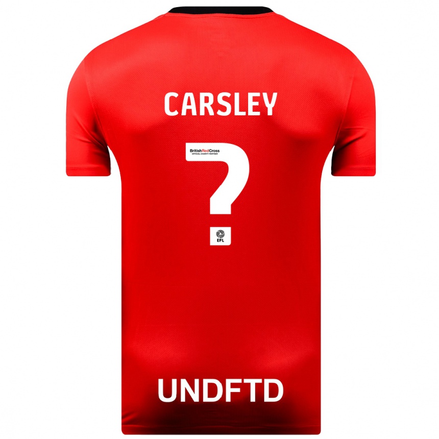 Hombre Fútbol Camiseta Luke Carsley #0 Rojo 2ª Equipación 2023/24 México