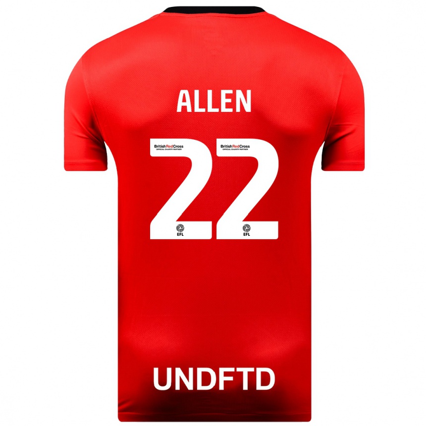 Hombre Fútbol Camiseta Remi Allen #22 Rojo 2ª Equipación 2023/24 México