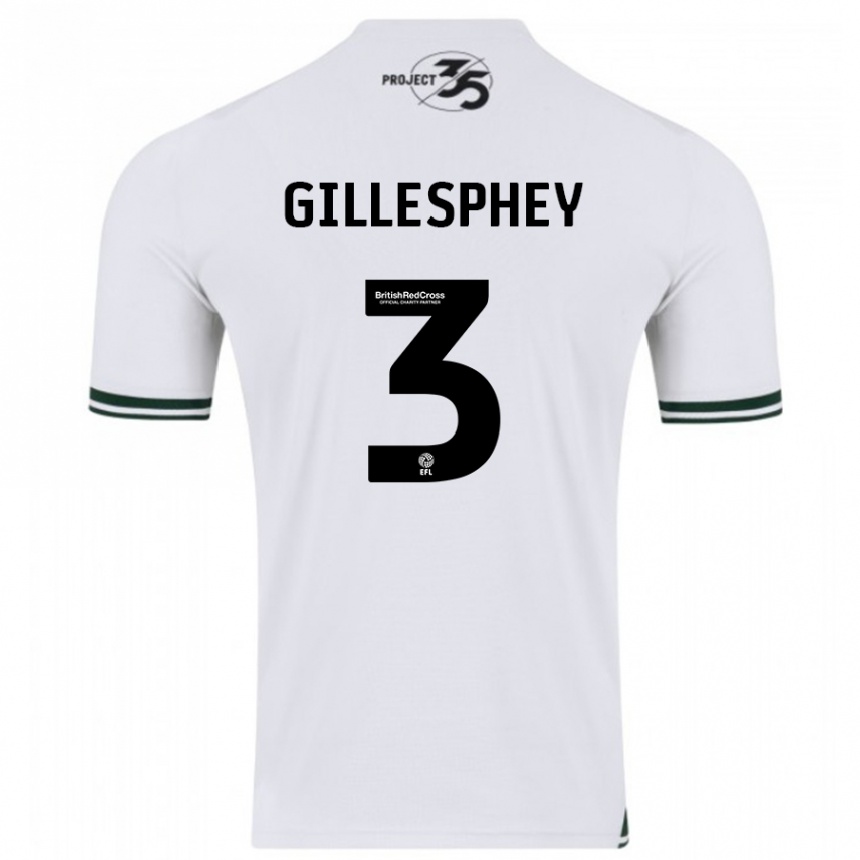 Hombre Fútbol Camiseta Macaulay Gillesphey #3 Blanco 2ª Equipación 2023/24 México