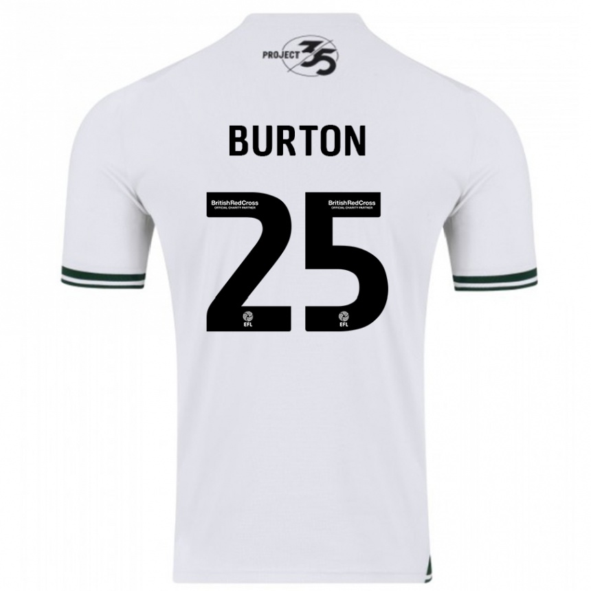 Hombre Fútbol Camiseta Callum Burton #25 Blanco 2ª Equipación 2023/24 México