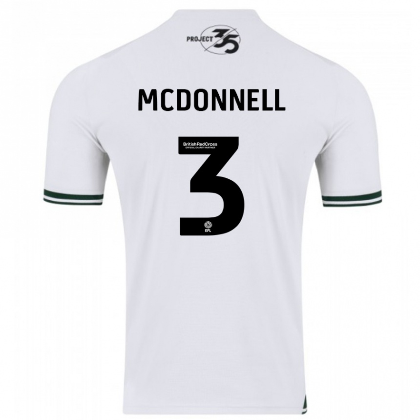 Hombre Fútbol Camiseta Rosie Mcdonnell #3 Blanco 2ª Equipación 2023/24 México