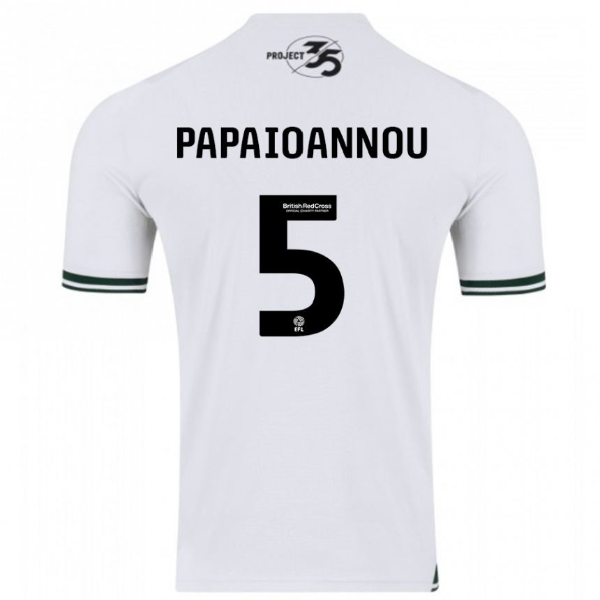 Hombre Fútbol Camiseta Panagiota Papaioannou #5 Blanco 2ª Equipación 2023/24 México