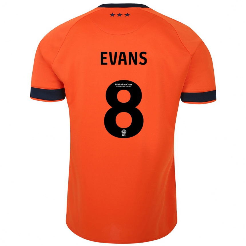 Hombre Fútbol Camiseta Lee Evans #8 Naranja 2ª Equipación 2023/24 México