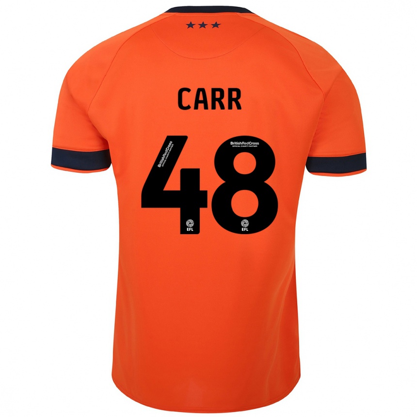 Hombre Fútbol Camiseta Ryan Carr #48 Naranja 2ª Equipación 2023/24 México