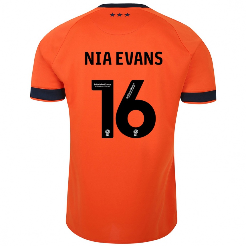 Hombre Fútbol Camiseta Nia Evans #16 Naranja 2ª Equipación 2023/24 México