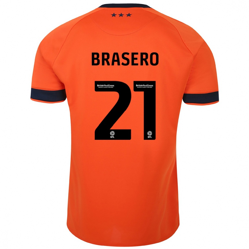 Hombre Fútbol Camiseta Sarah Brasero-Carreira #21 Naranja 2ª Equipación 2023/24 México