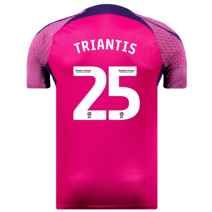 Hombre Fútbol Camiseta Nectarios Triantis #25 Morado 2ª Equipación 2023/24 México