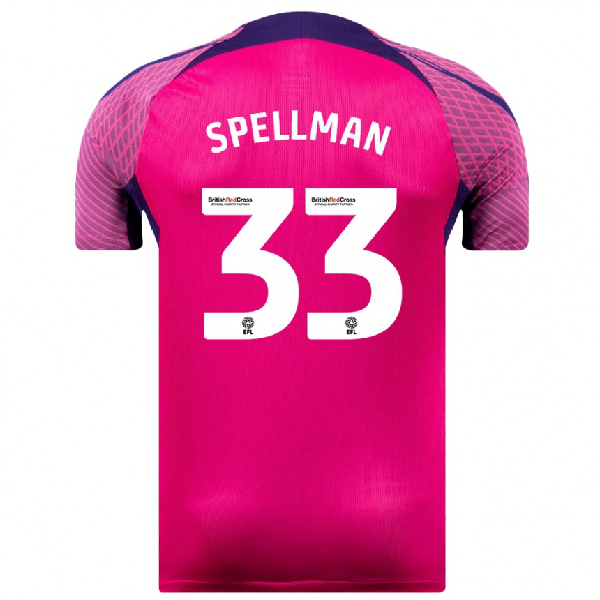 Hombre Fútbol Camiseta Michael Spellman #33 Morado 2ª Equipación 2023/24 México