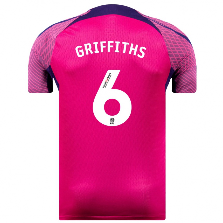 Hombre Fútbol Camiseta Louise Griffiths #6 Morado 2ª Equipación 2023/24 México