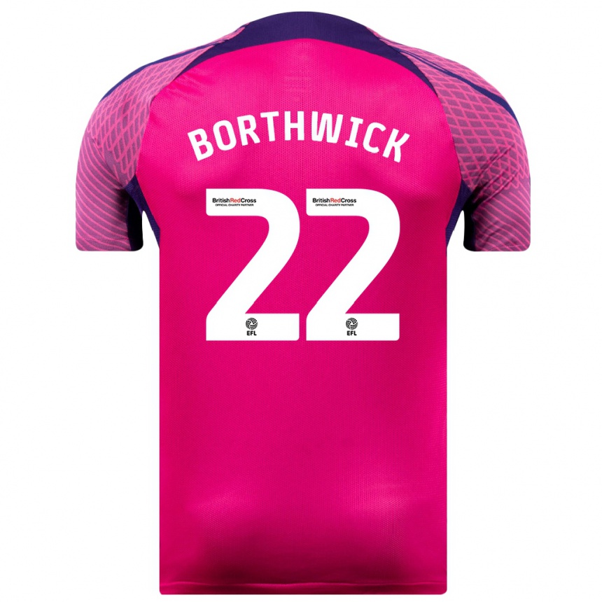 Hombre Fútbol Camiseta Megan Borthwick #22 Morado 2ª Equipación 2023/24 México