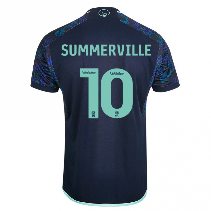 Hombre Fútbol Camiseta Crysencio Summerville #10 Azul 2ª Equipación 2023/24 México