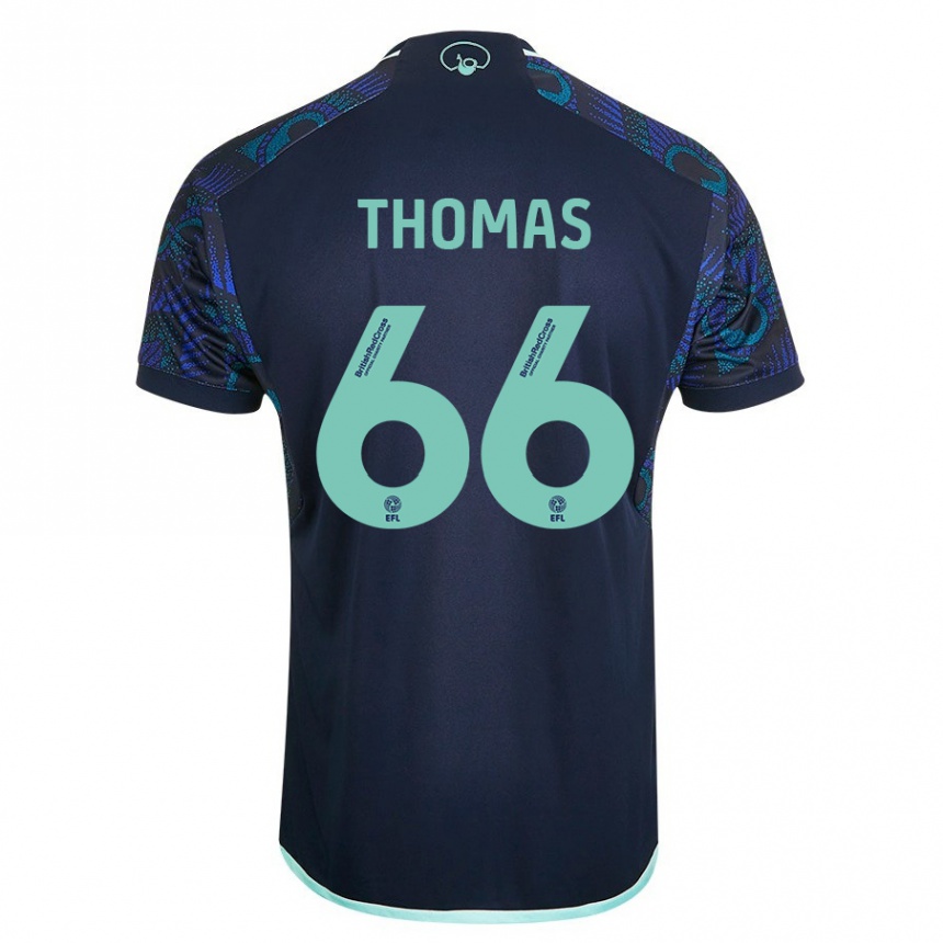 Hombre Fútbol Camiseta Luca Thomas #66 Azul 2ª Equipación 2023/24 México