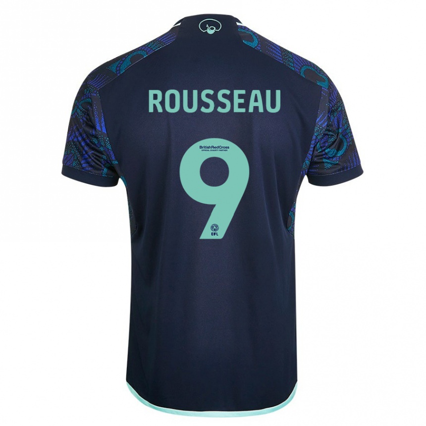 Hombre Fútbol Camiseta Jess Rousseau #9 Azul 2ª Equipación 2023/24 México