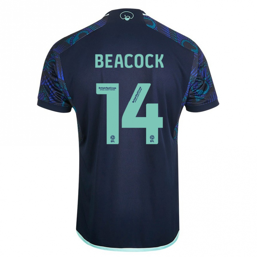 Hombre Fútbol Camiseta Molly Beacock #14 Azul 2ª Equipación 2023/24 México