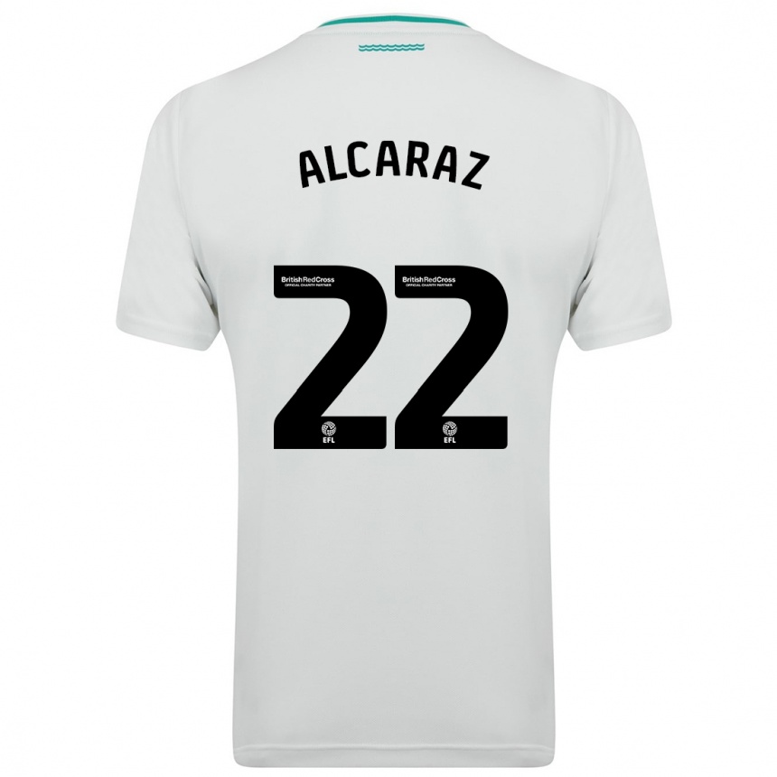 Hombre Fútbol Camiseta Carlos Alcaraz #22 Blanco 2ª Equipación 2023/24 México
